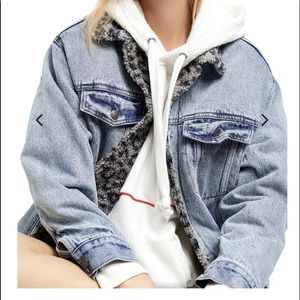 Free people jean Sherpa jacket